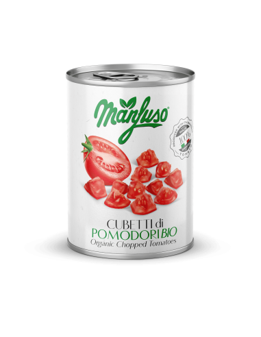 Polpa di pomodoro bio in cubetti 400 gr.